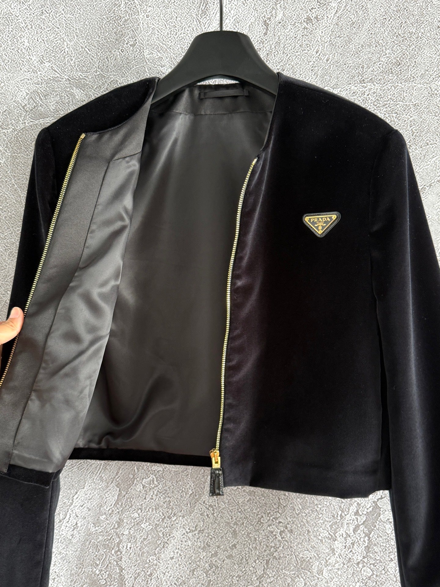 Prada Jacket Black Velvet