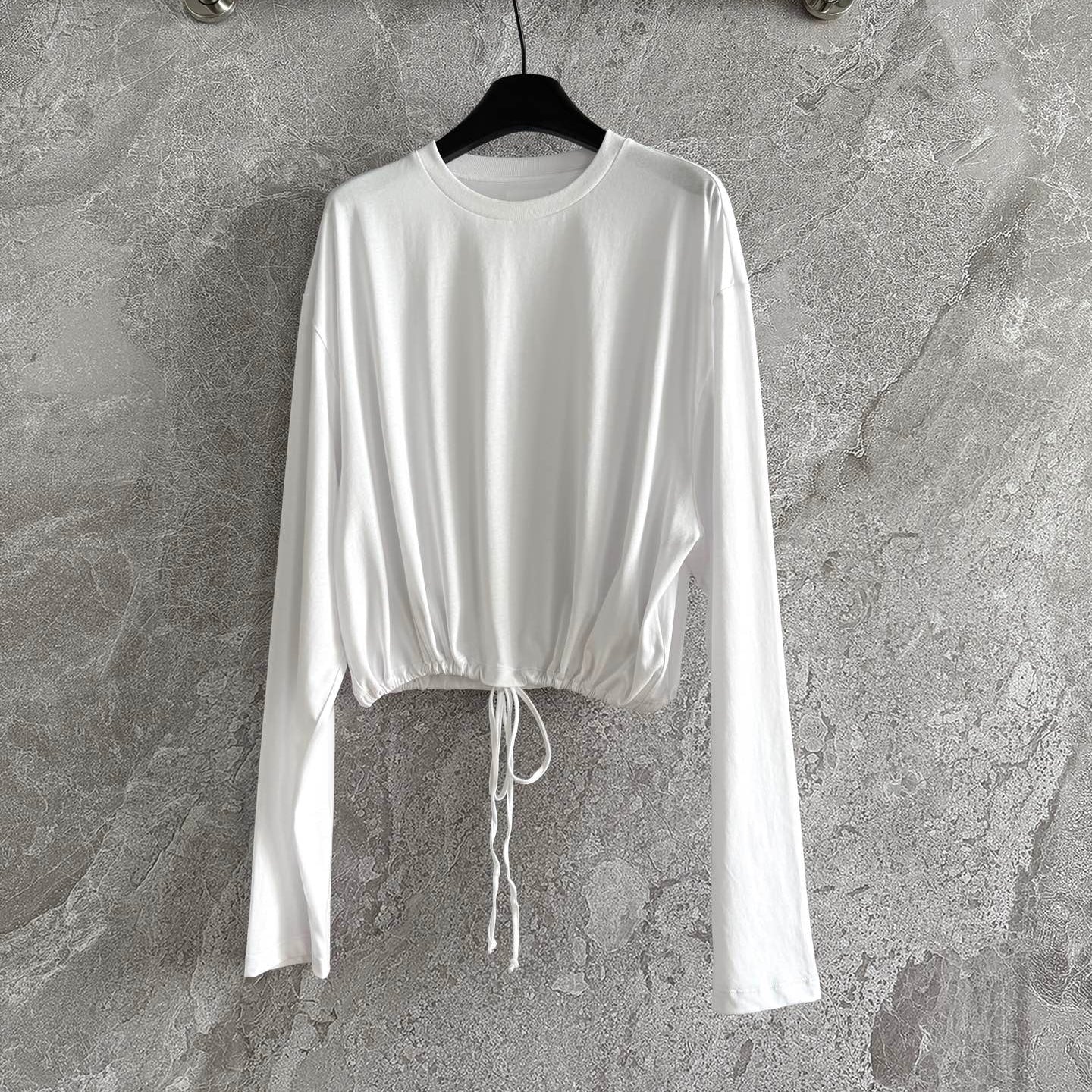 Prada Drawstring T-shirt White Cotton