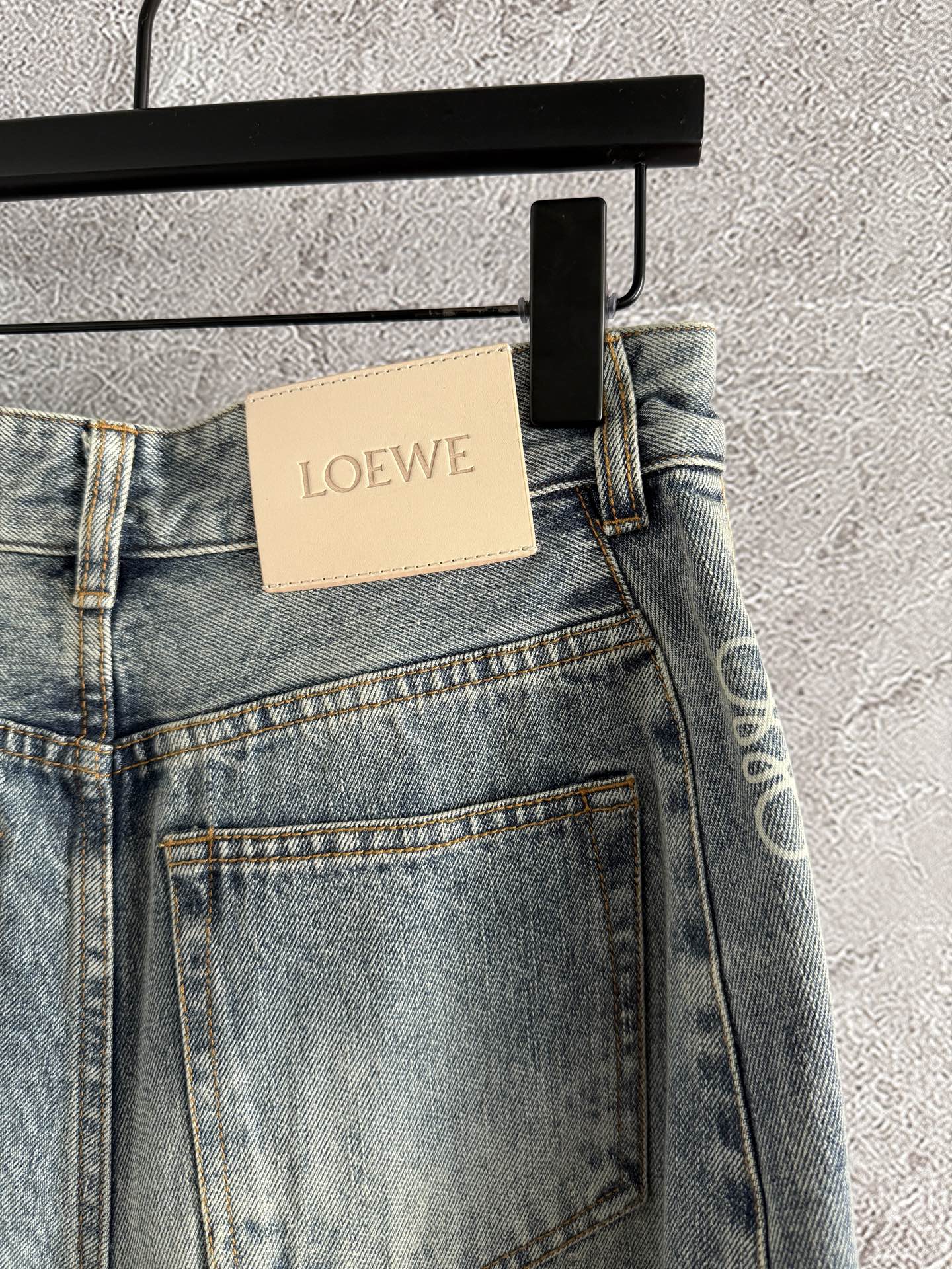 Loewe Waist-burnt  Jeans Blue Cotton