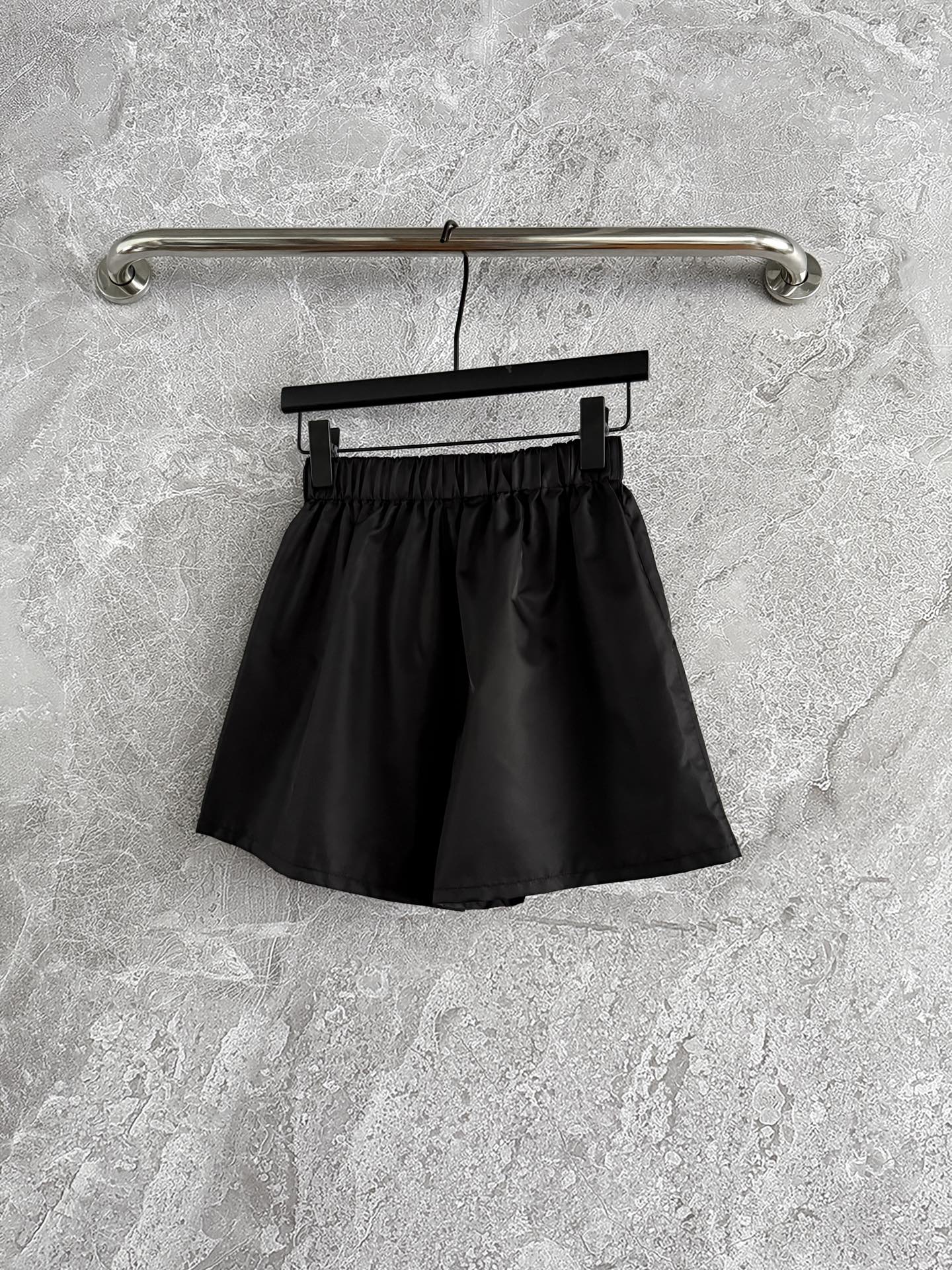 Prada Black nylon Short and White Shirt Set