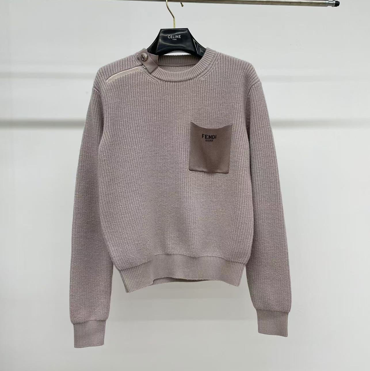 Fendi 25 Sweater Light Purple Wool 0026