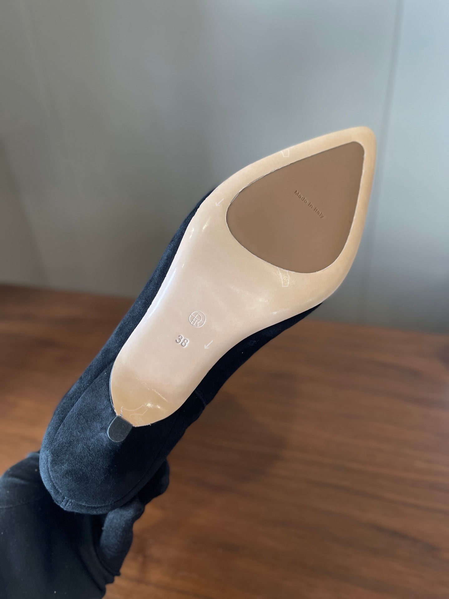 The Row 2025 Heel Ankle Boot Black Suede 561609