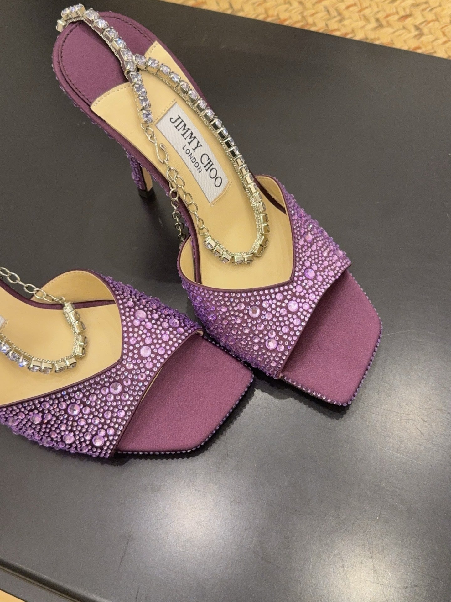 Jimmy 26s Platform Sandal 100 Purple Leather Diamond 602333