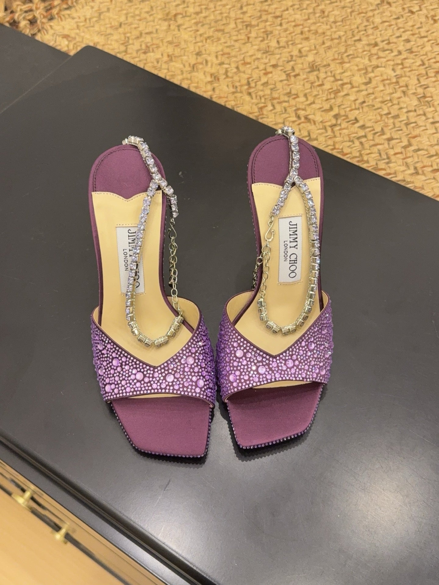 Jimmy 26s Platform Sandal 100 Purple Leather Diamond 602333
