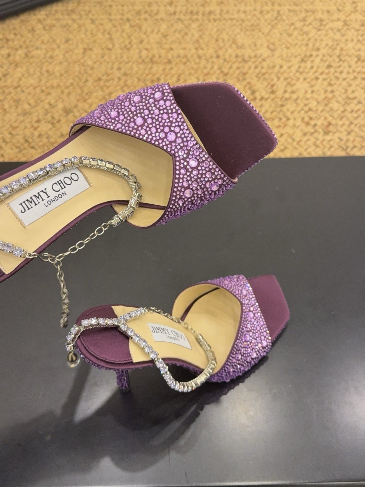Jimmy 26s Platform Sandal 100 Purple Leather Diamond 602333