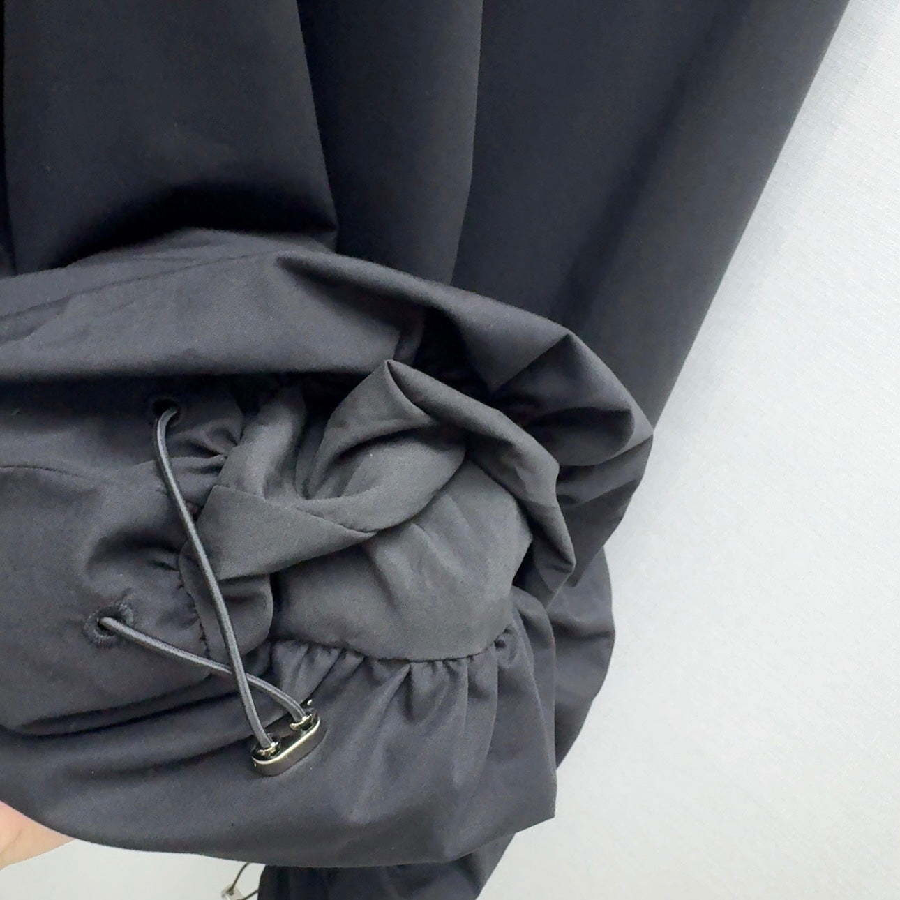 Prada 2025 Sleeveless Dress A-line Babydoll Black Polyester