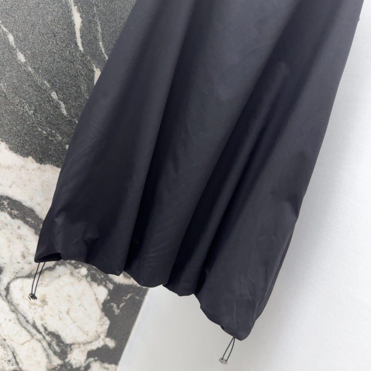 Prada 2025 Sleeveless Dress A-line Babydoll Black Polyester