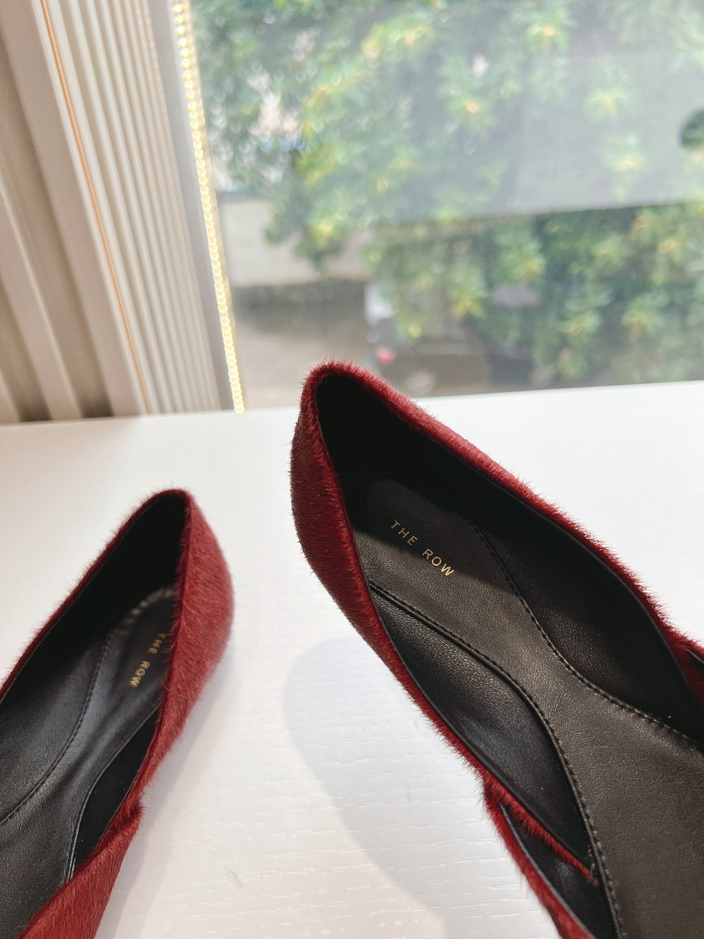 SL GEMMA BALLET FLAT GARNET FUR