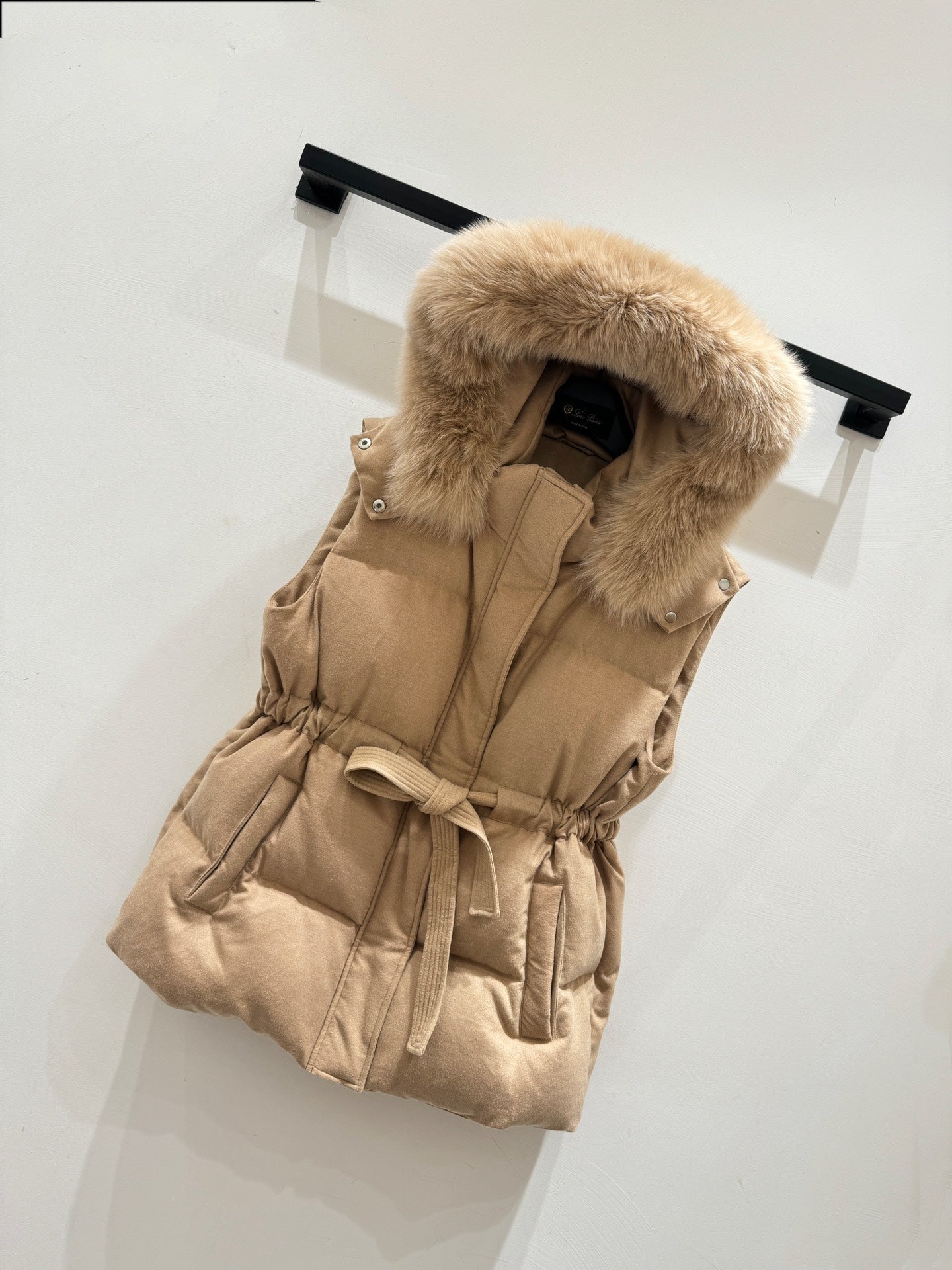 LP 25 Vest Light Brown Fur Down Cashmere 310247