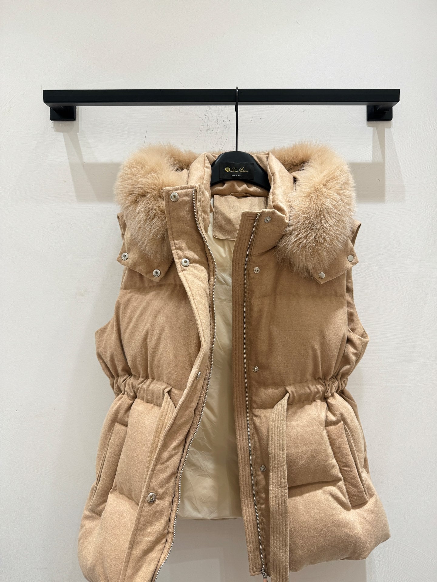 LP 25 Vest Light Brown Fur Down Cashmere 310247