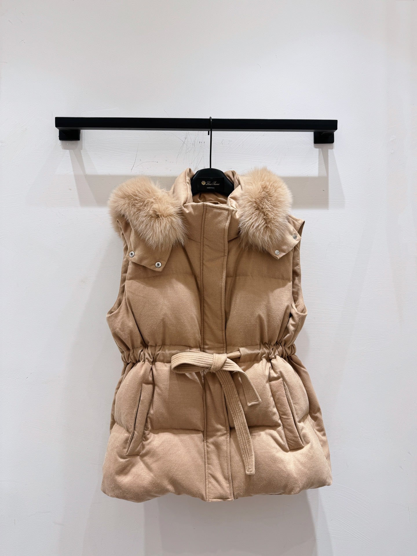 LP 25 Vest Light Brown Fur Down Cashmere 310247