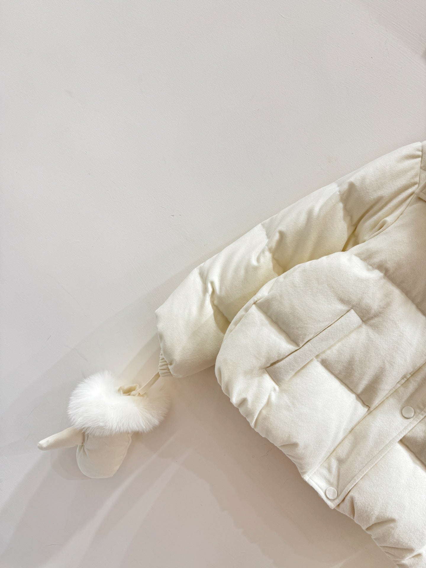 LP 25 Coat White Fur Down Cashmere 310244