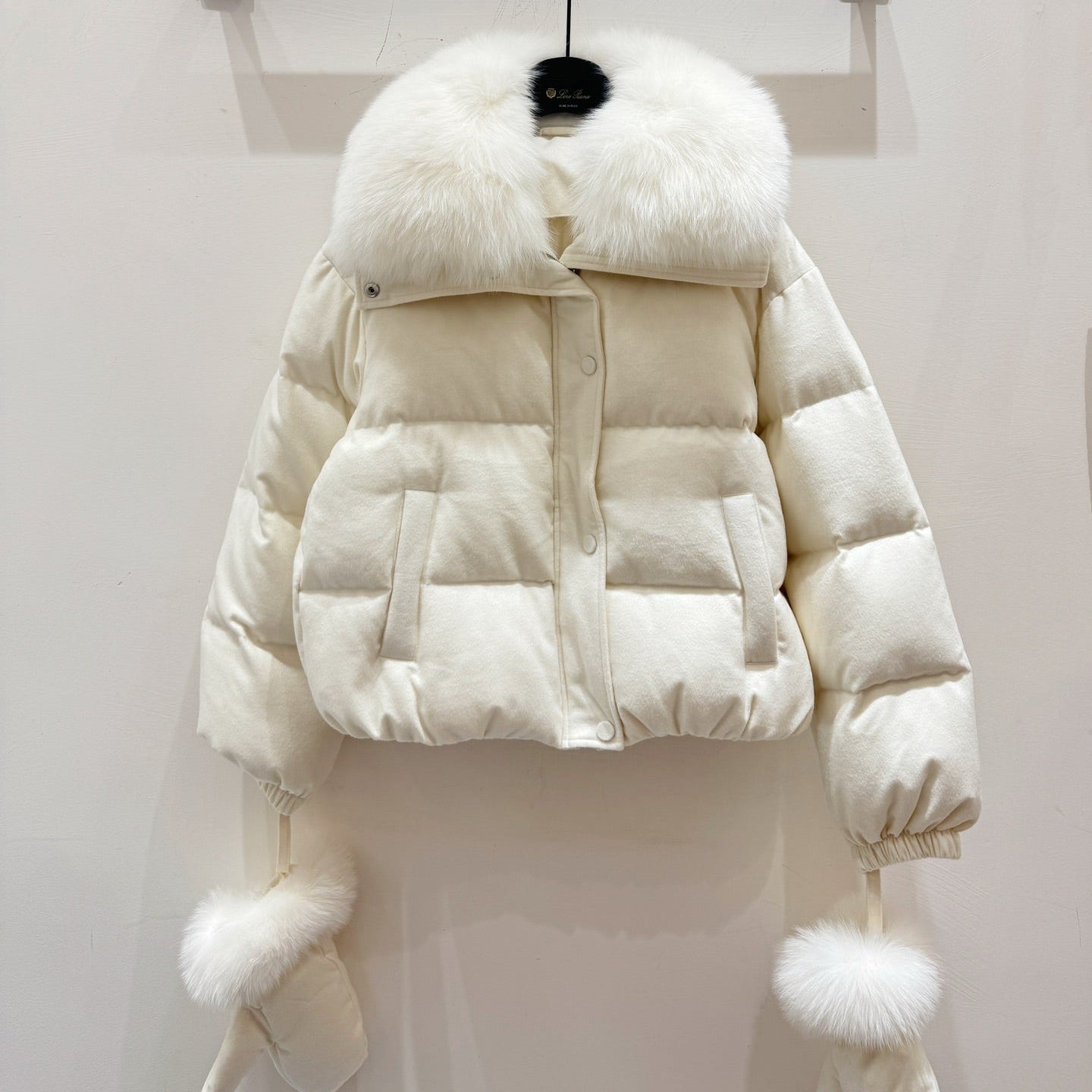 LP 25 Coat White Fur Down Cashmere 310244