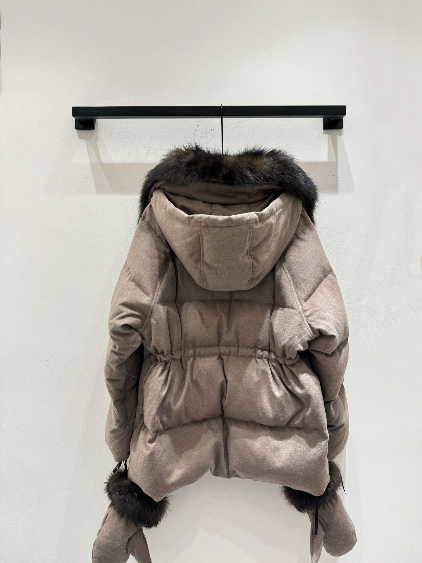 LP 25 Jacket With Gloves Taupe mix Black Wool Cashmere 310256