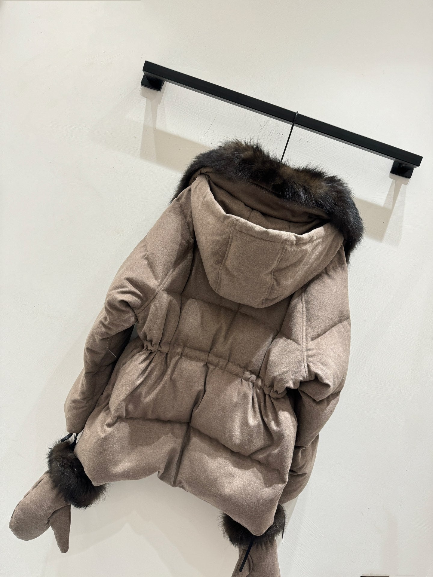 LP 25 Jacket With Gloves Taupe mix Black Wool Cashmere 310256