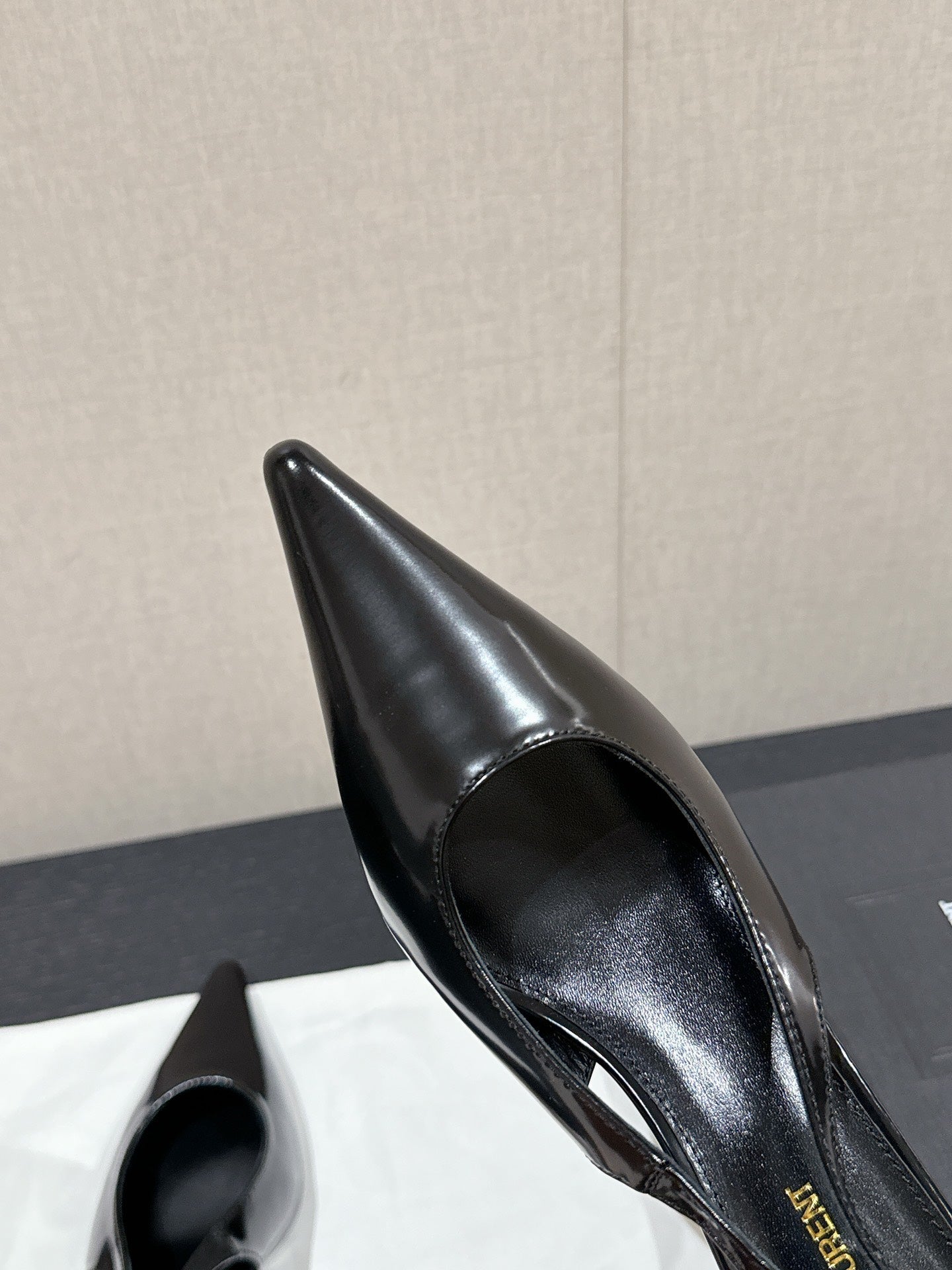 SL CHERISH SLINGBACK 75 BLACK CALFSKIN