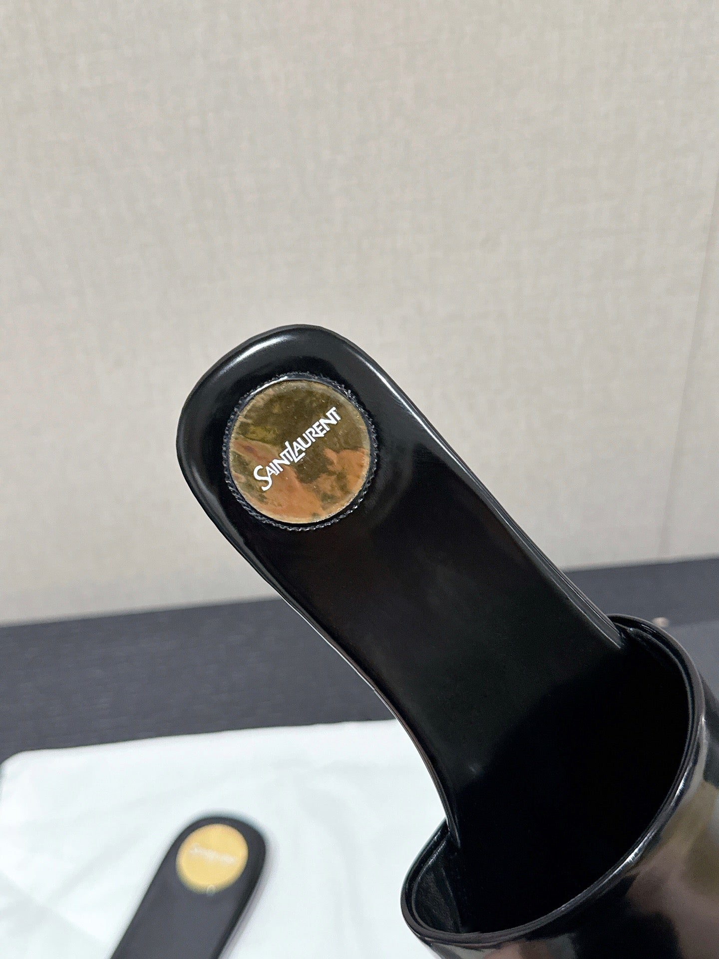 SL CARLYLE SLIPPERS BLACK CALFSKIN