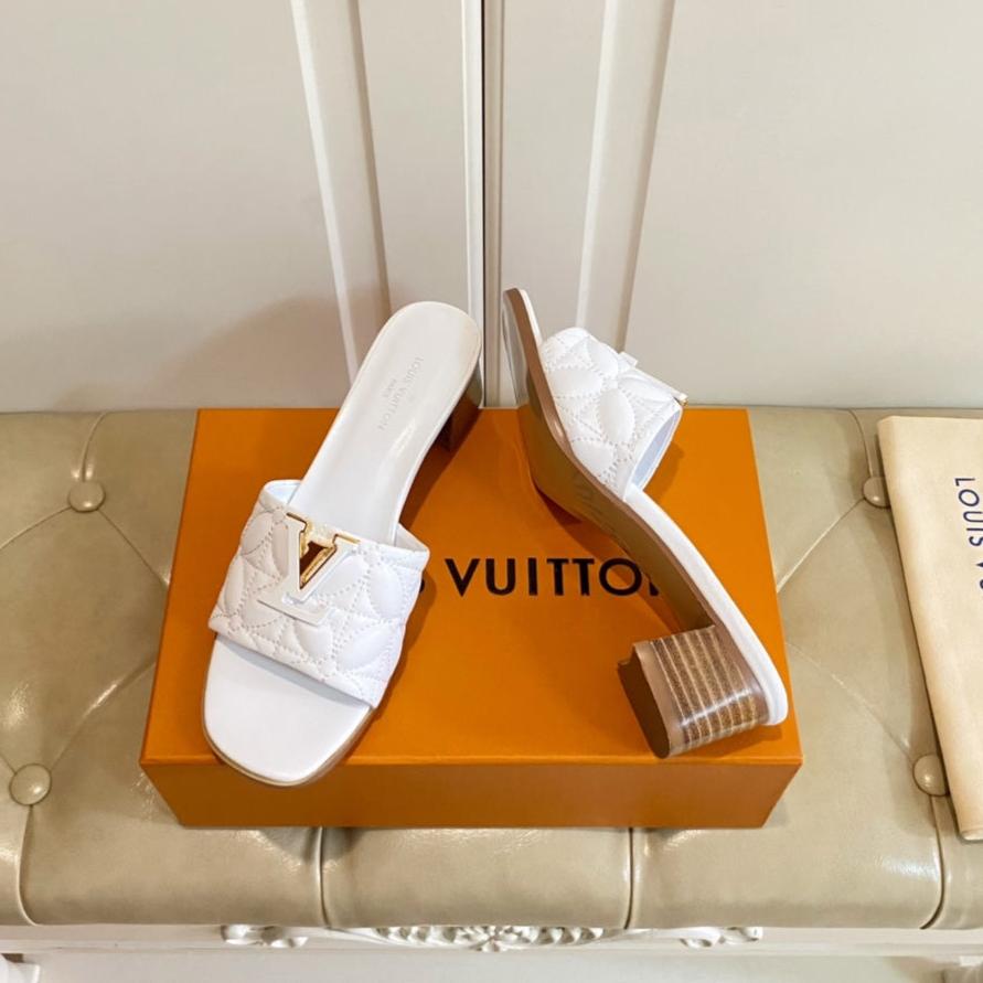 LV Neo Revival Mule 55mm White Lambskin