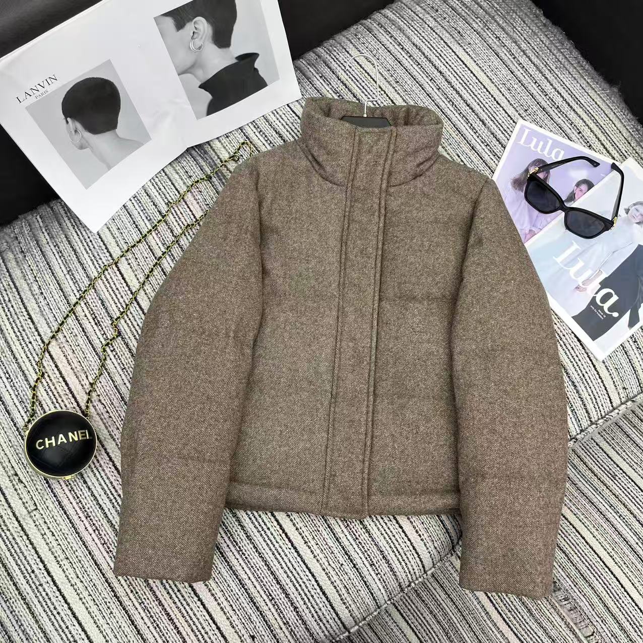 LP 25 Jacket Light Brown Wool Fabric Down 308190