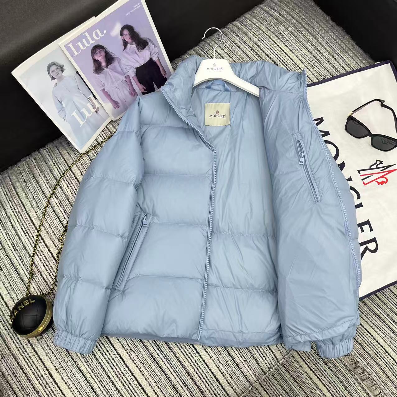 MC 2025 Jacket Baby Blue Nylon Down 528754
