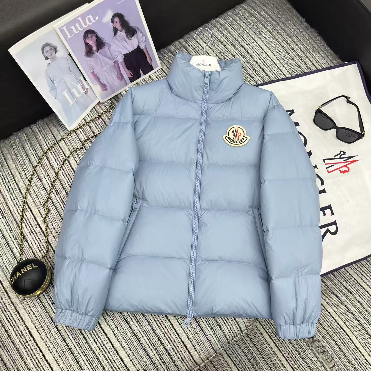 MC 2025 Jacket Baby Blue Nylon Down 528754
