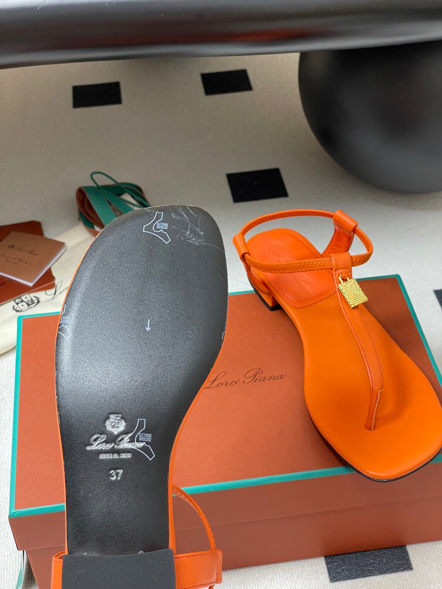 LP Mindil Infra Sandal Orange Sheepskin 312161