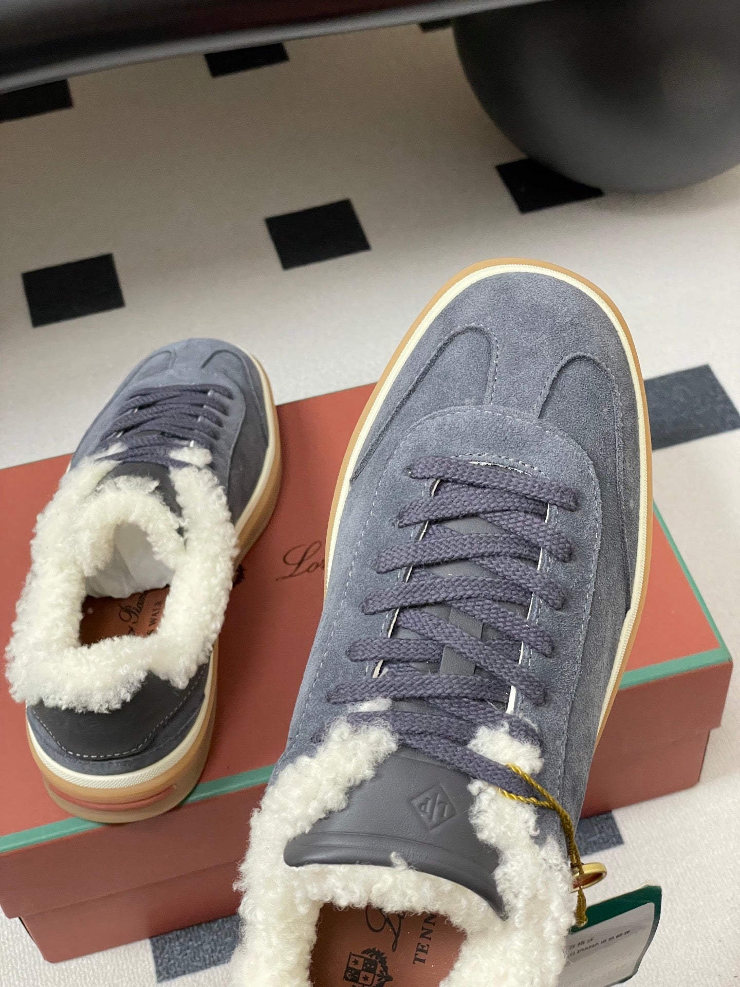 LP 25 Fur Sneaker Dark Blue Suede Cowhide 534662