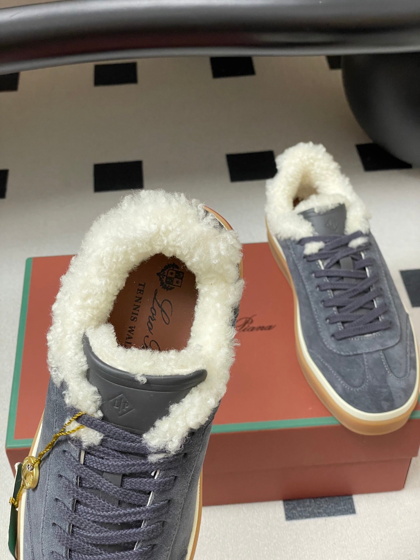 LP 25 Fur Sneaker Dark Blue Suede Cowhide 534662