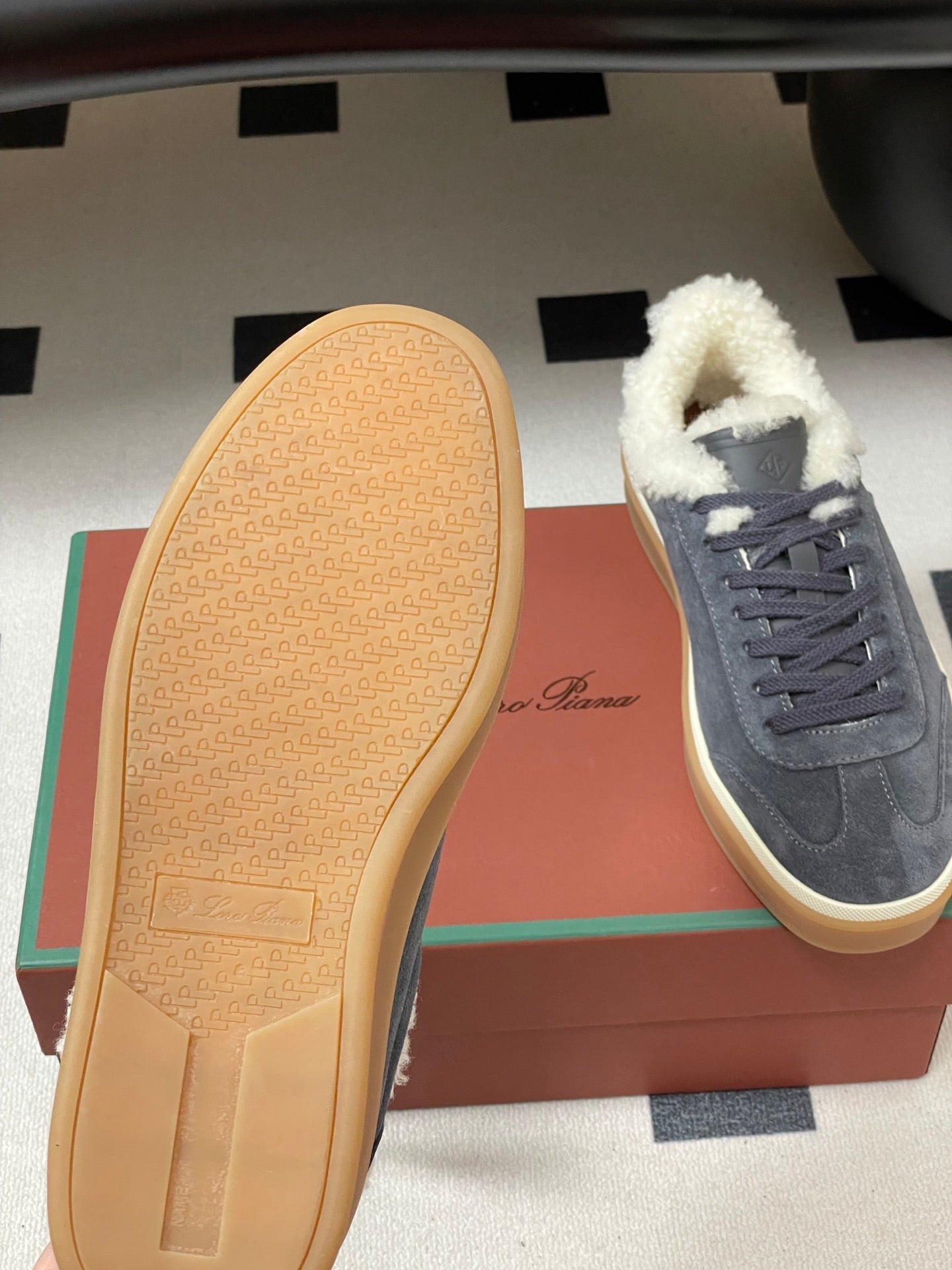 LP 25 Fur Sneaker Dark Blue Suede Cowhide 534662