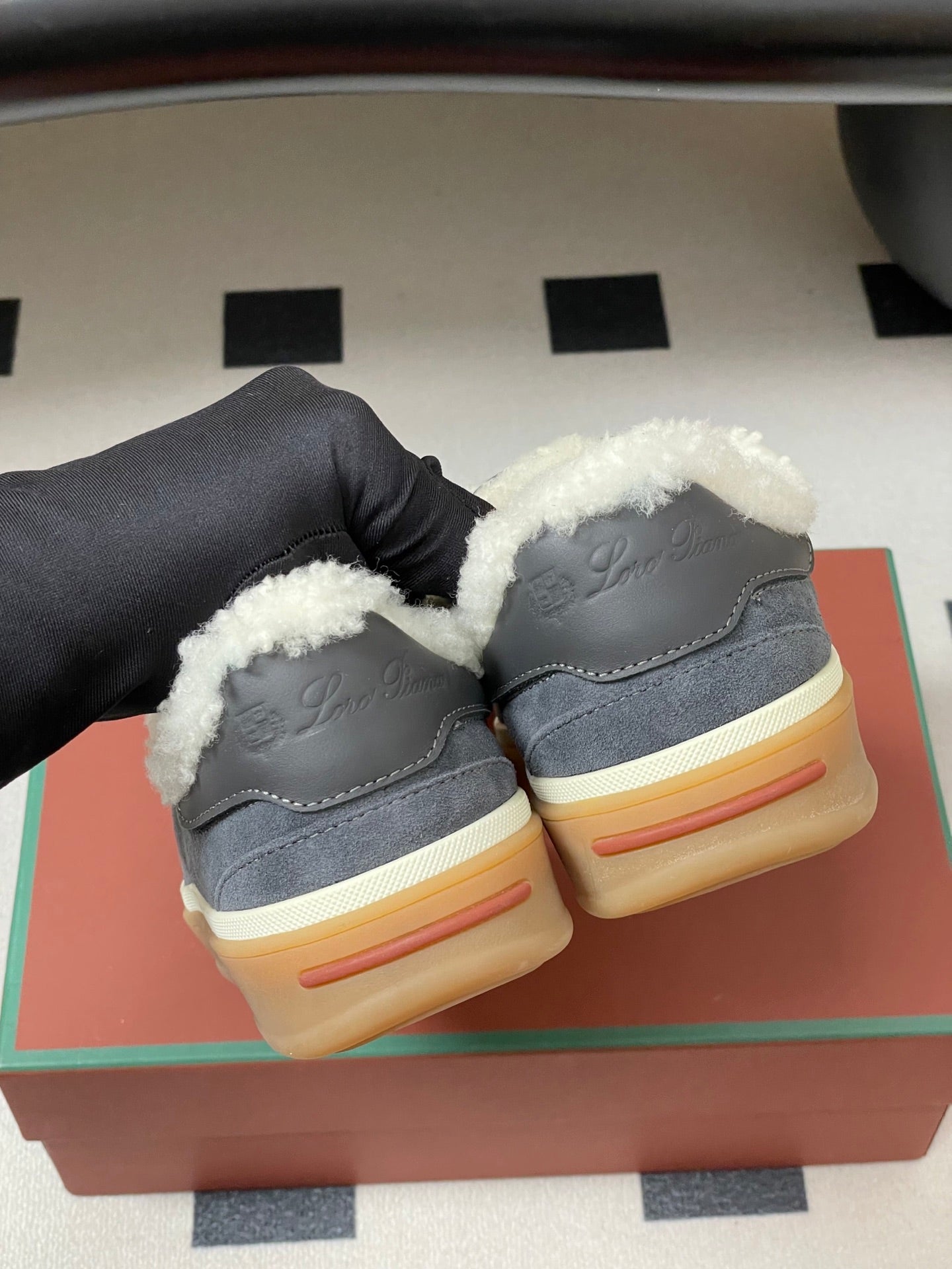 LP 25 Fur Sneaker Dark Blue Suede Cowhide 534662