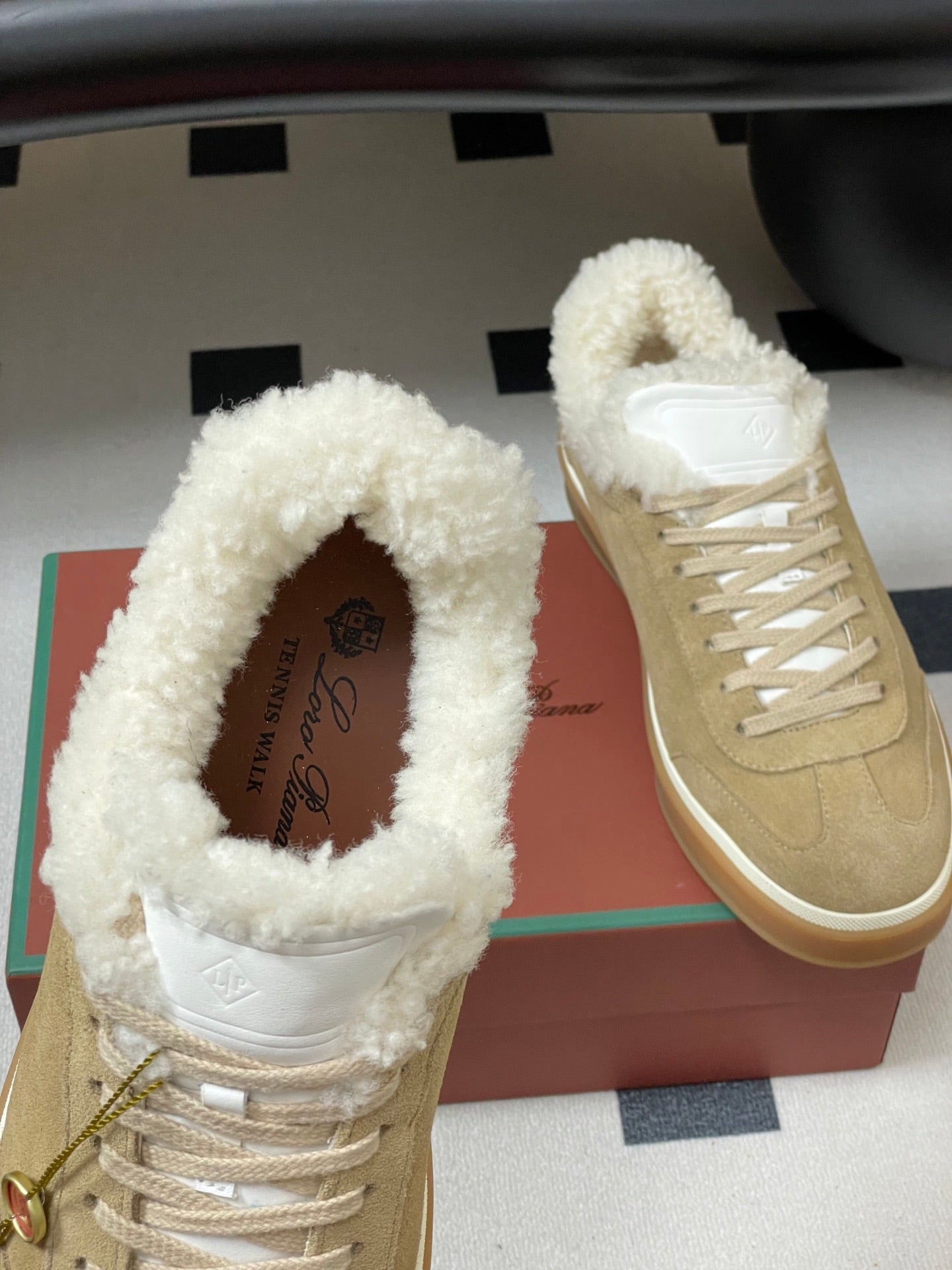 LP 25 Fur Sneaker Beige Suede Cowhide 534663