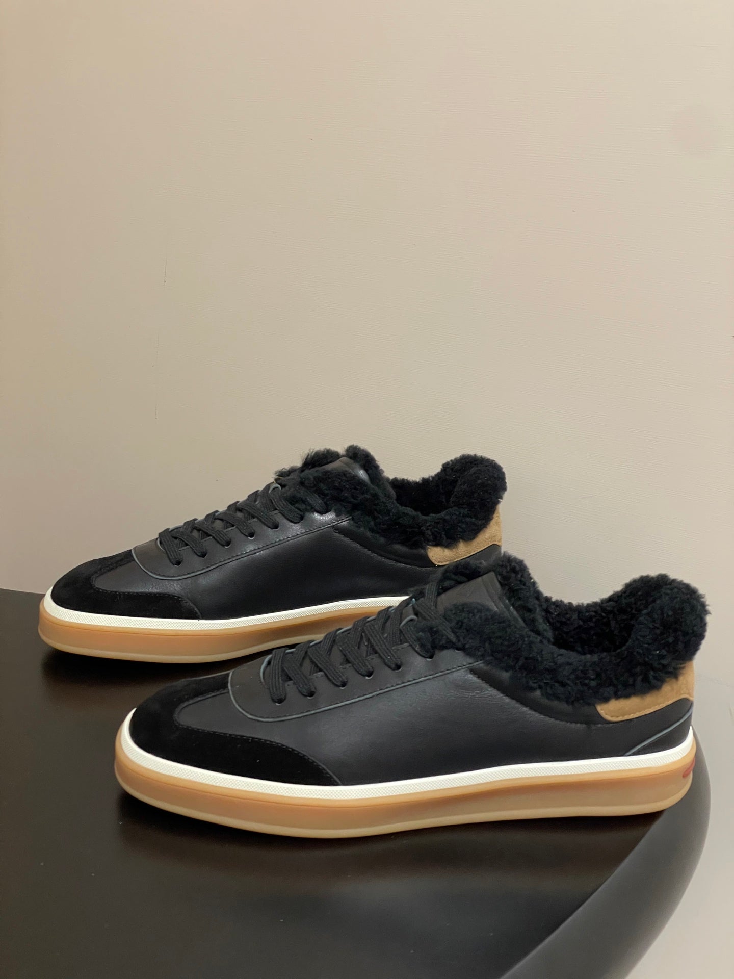 LP 25 Fur Sneaker Black Suede Cowhide 534666