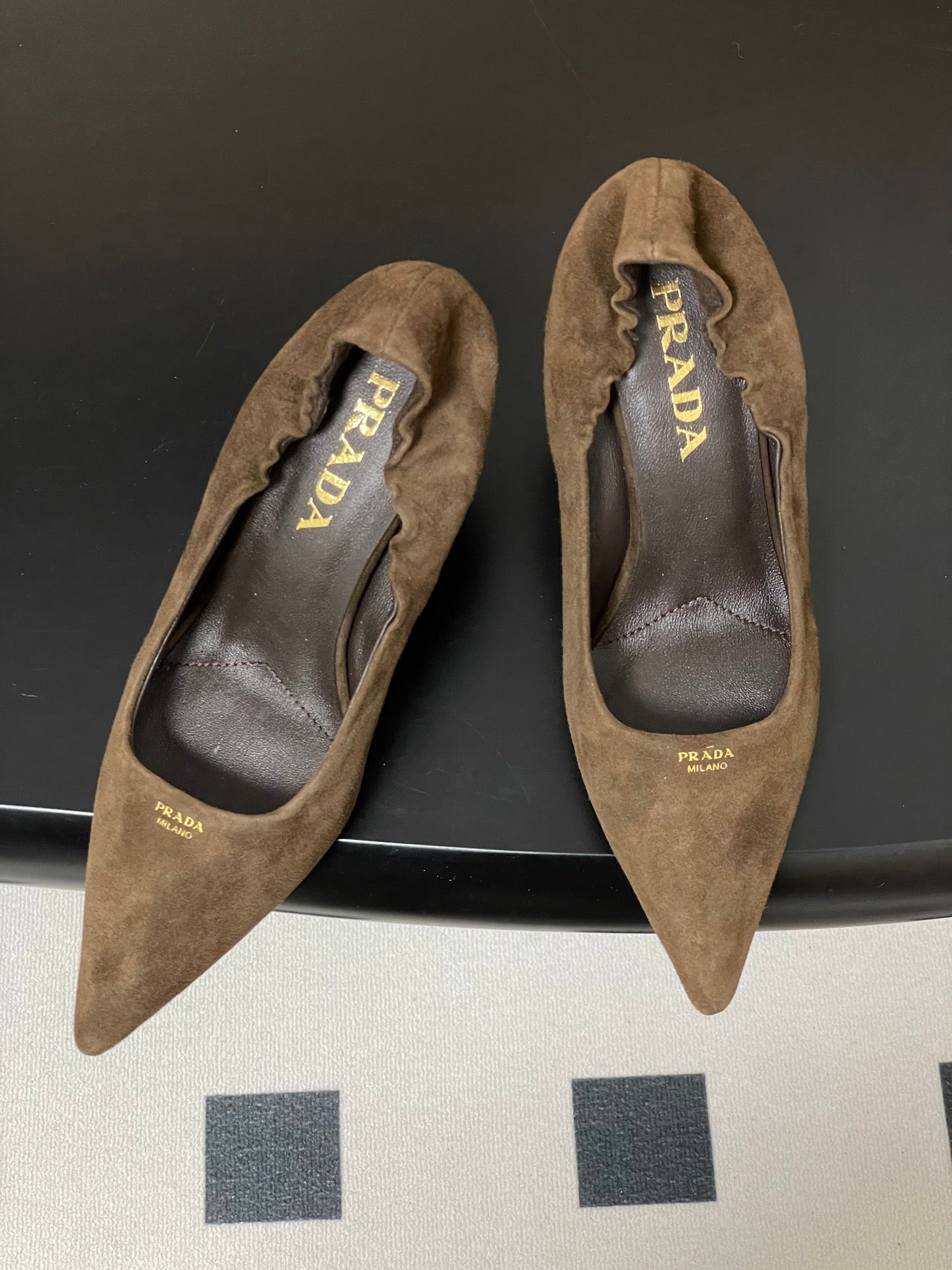 PRA 26SS Pointed Toe Heels Brown Suede 593833
