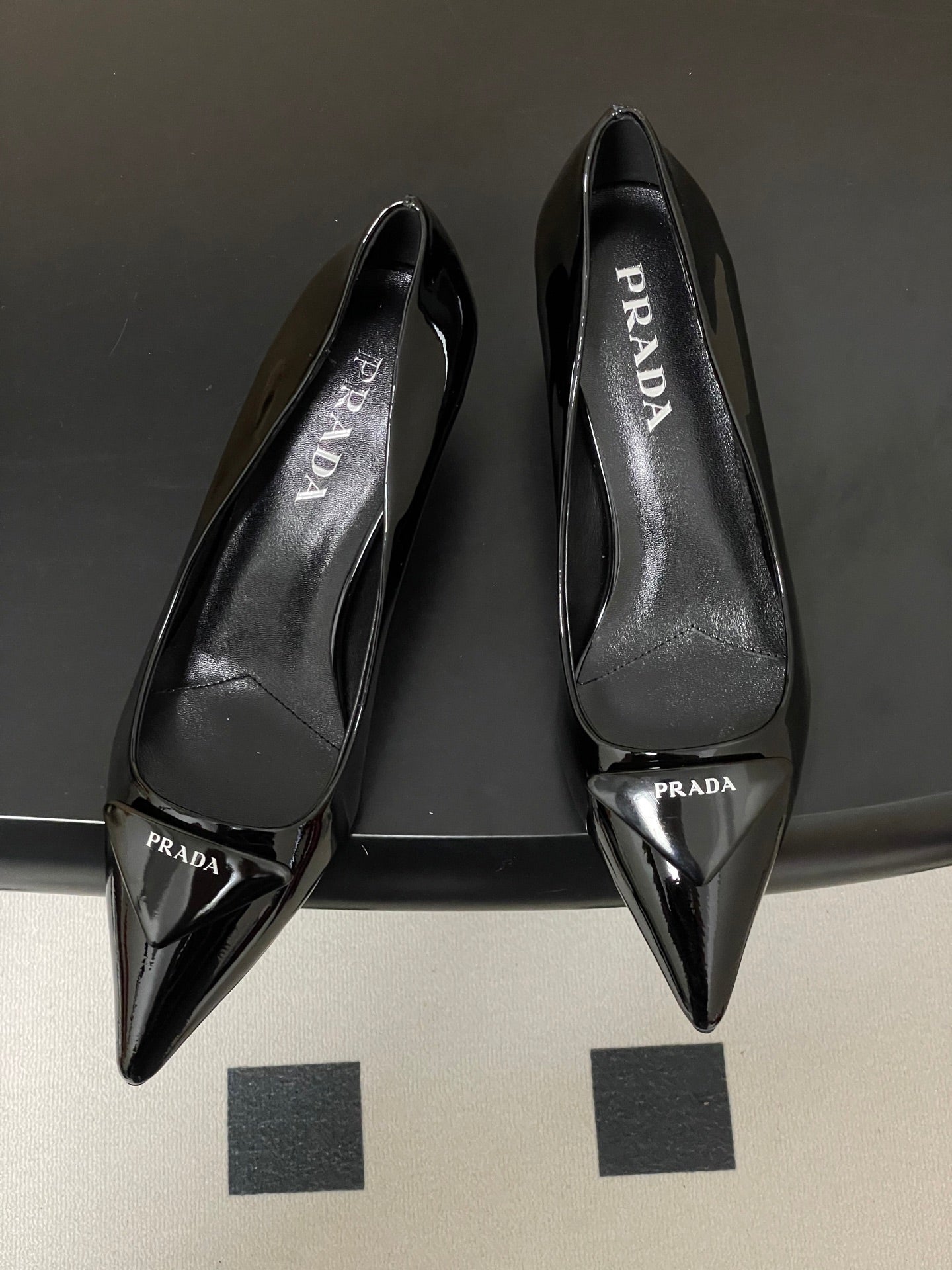 PRA 26SS Pointed Toe Heels Black Patent Leather 593837