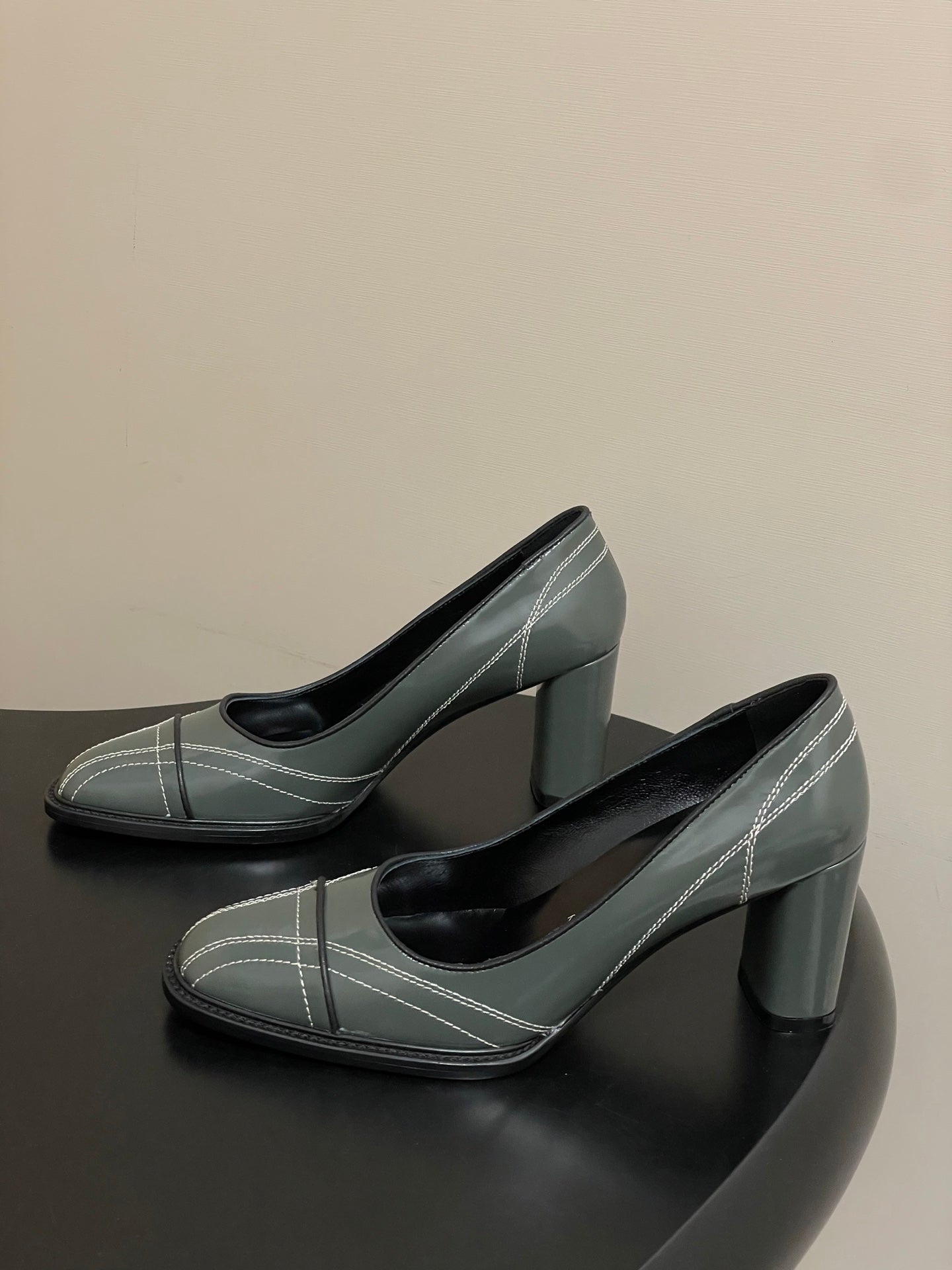 PRA 26SS Pump 70 Dark Olive Green Cowhide 593841