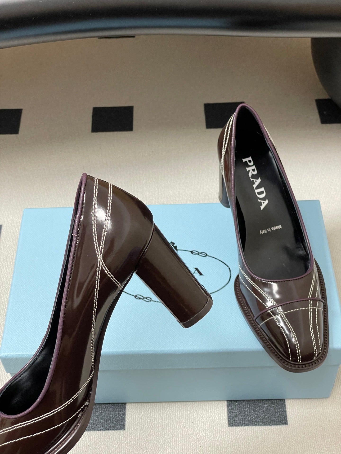 PRA 26SS Pump 70 Chocolate Brown Cowhide 593842