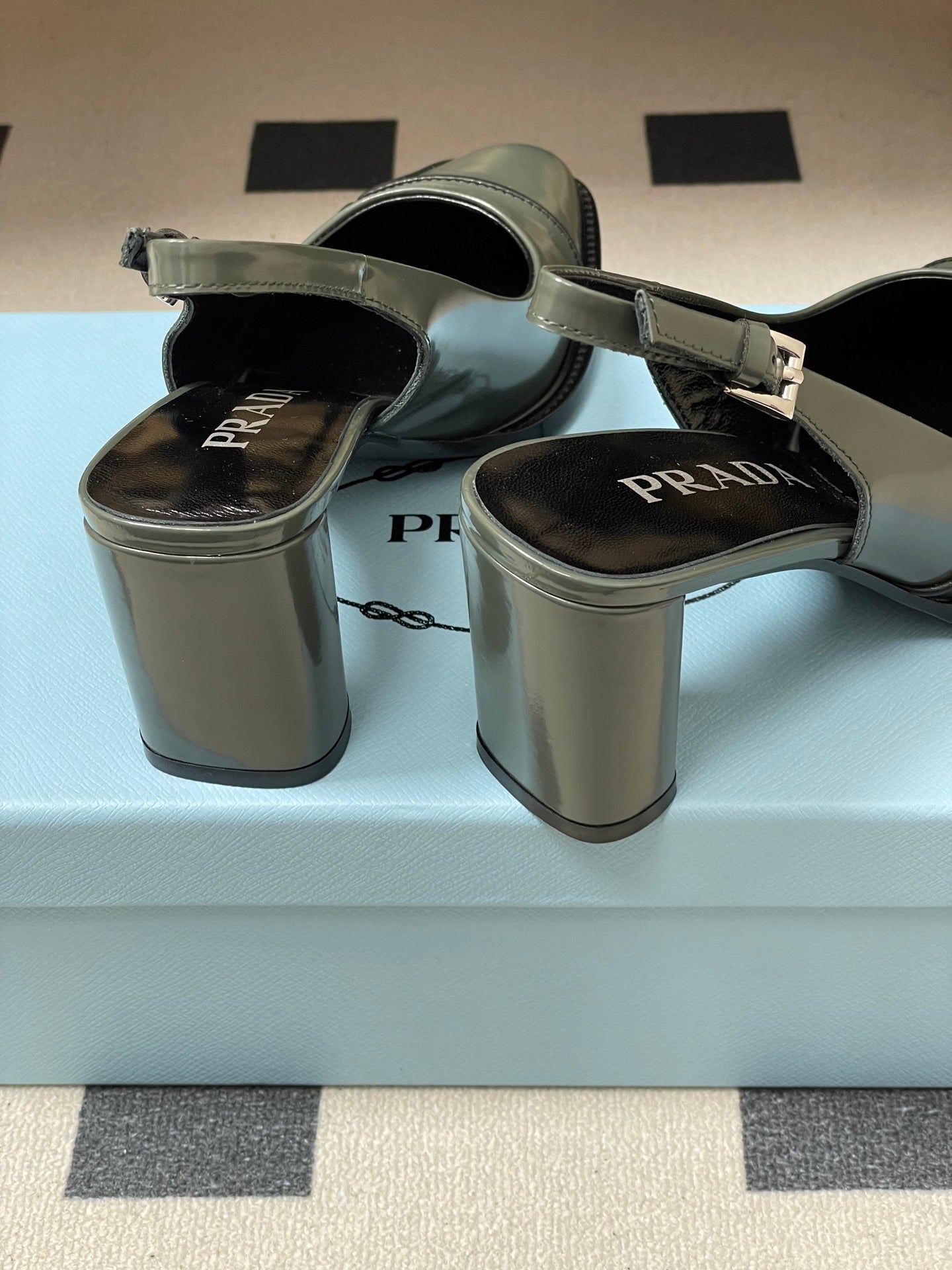 PRA 26SS Slingback 70 Dark Olive Green Cowhide 593844