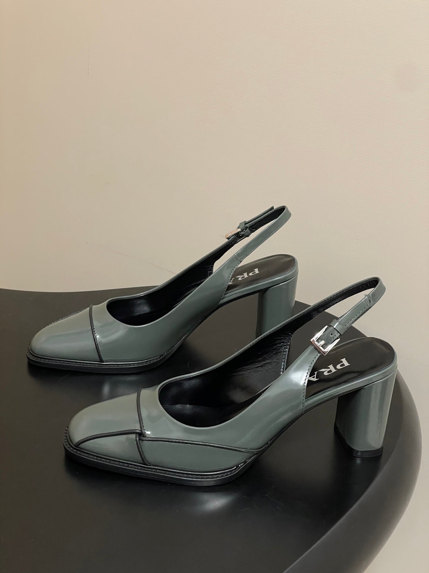 PRA 26SS Slingback 70 Dark Olive Green Cowhide 593844