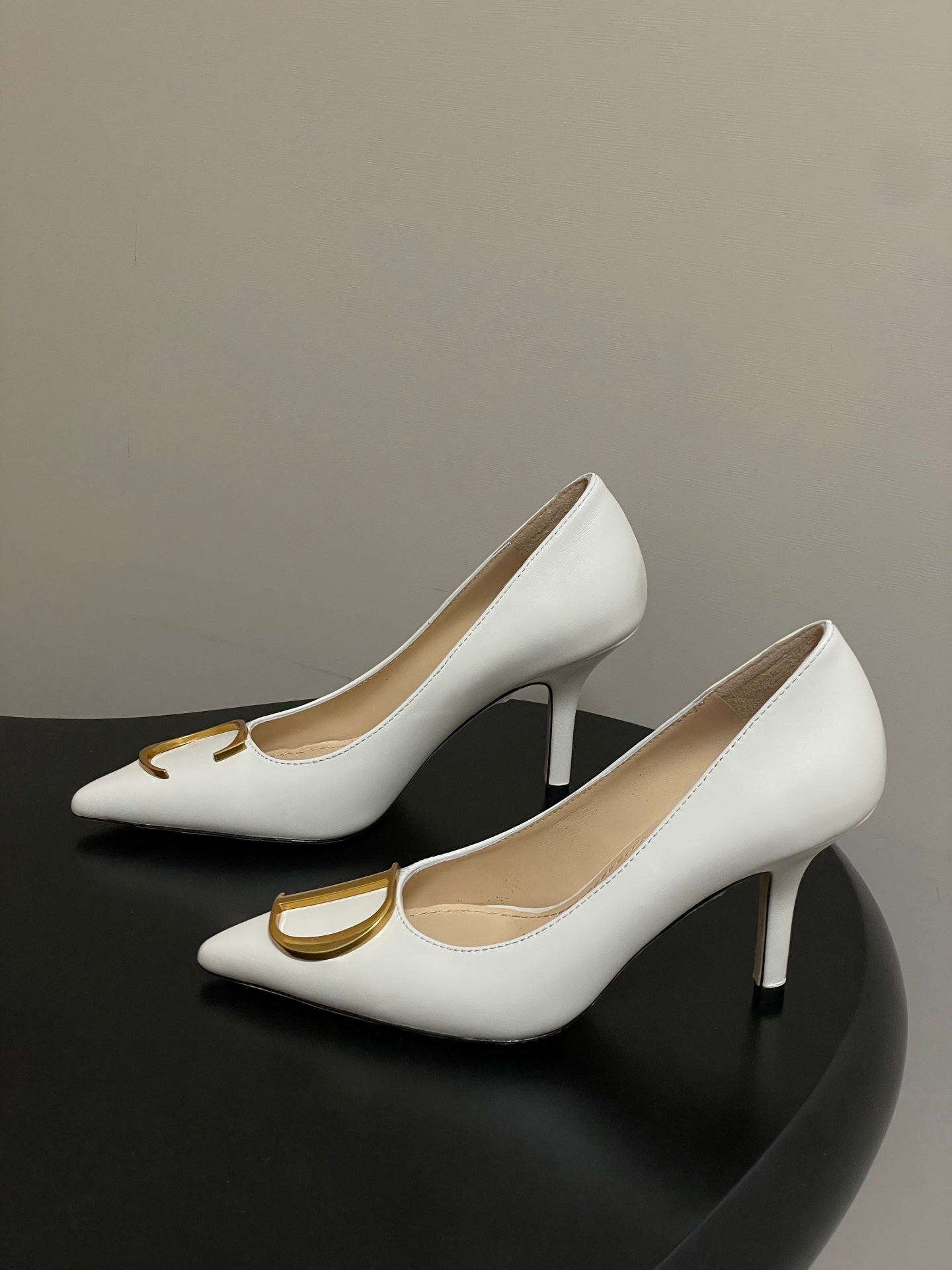 CD 26 High-Heeled 85 Pumps White Cowhide 593592