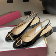 GG 26ss Big D Half HorseBit Mary Jane Black Patent Leather 593506
