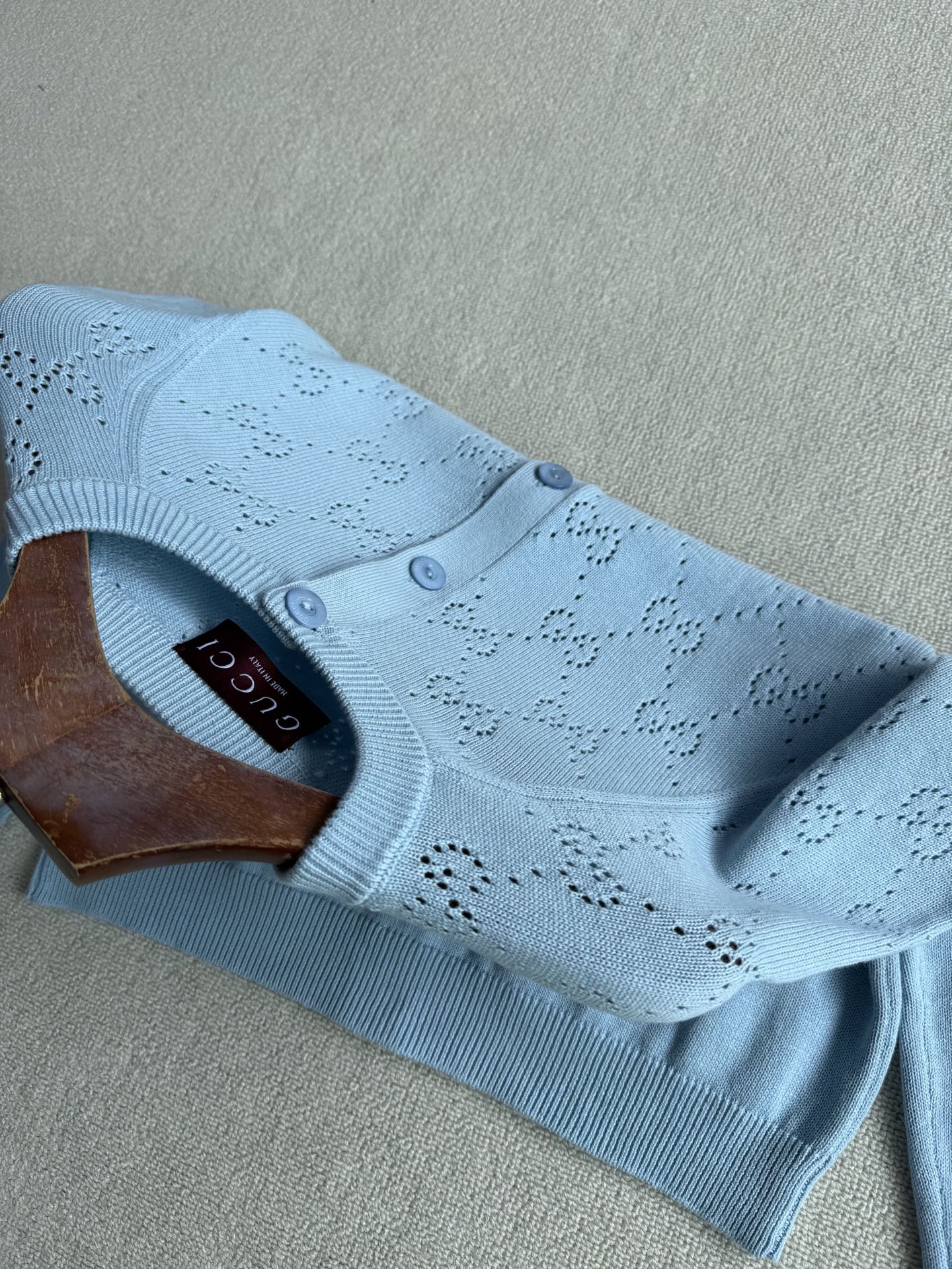 GG 25 Thin Cardigan Blue Cashmere 0028