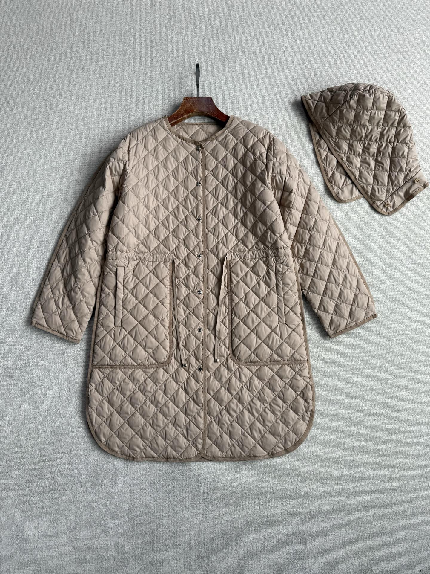 MC 2025 Long Coat With Cotton Legs Light Brown Polyester