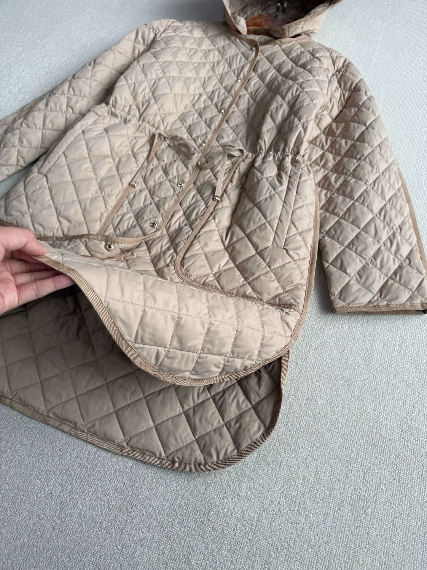 MC 2025 Long Coat With Cotton Legs Light Brown Polyester