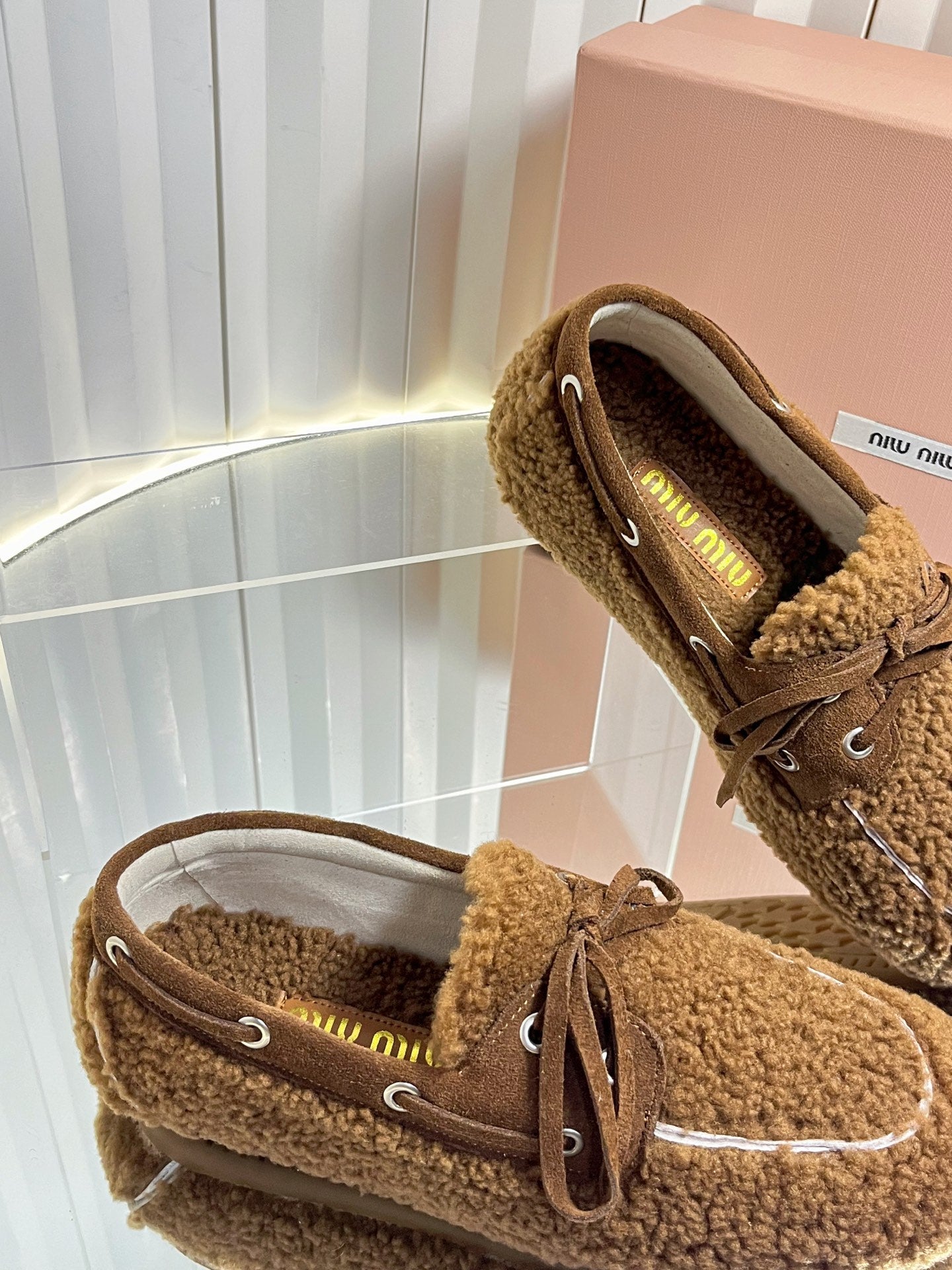 Miumiu 25 Loafer Brown Wool 548414