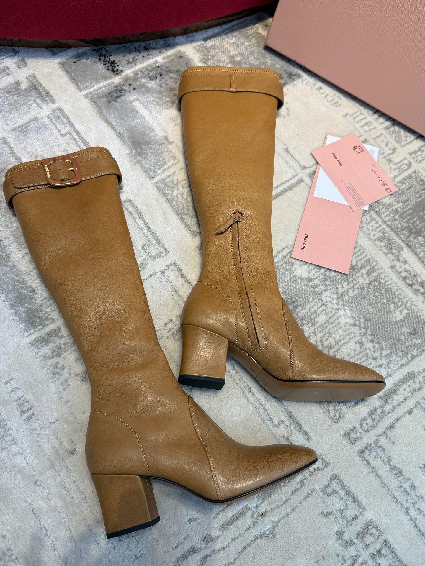 Miu Miu 2026 Boot With Buckle Camel Nappa Leather 621341