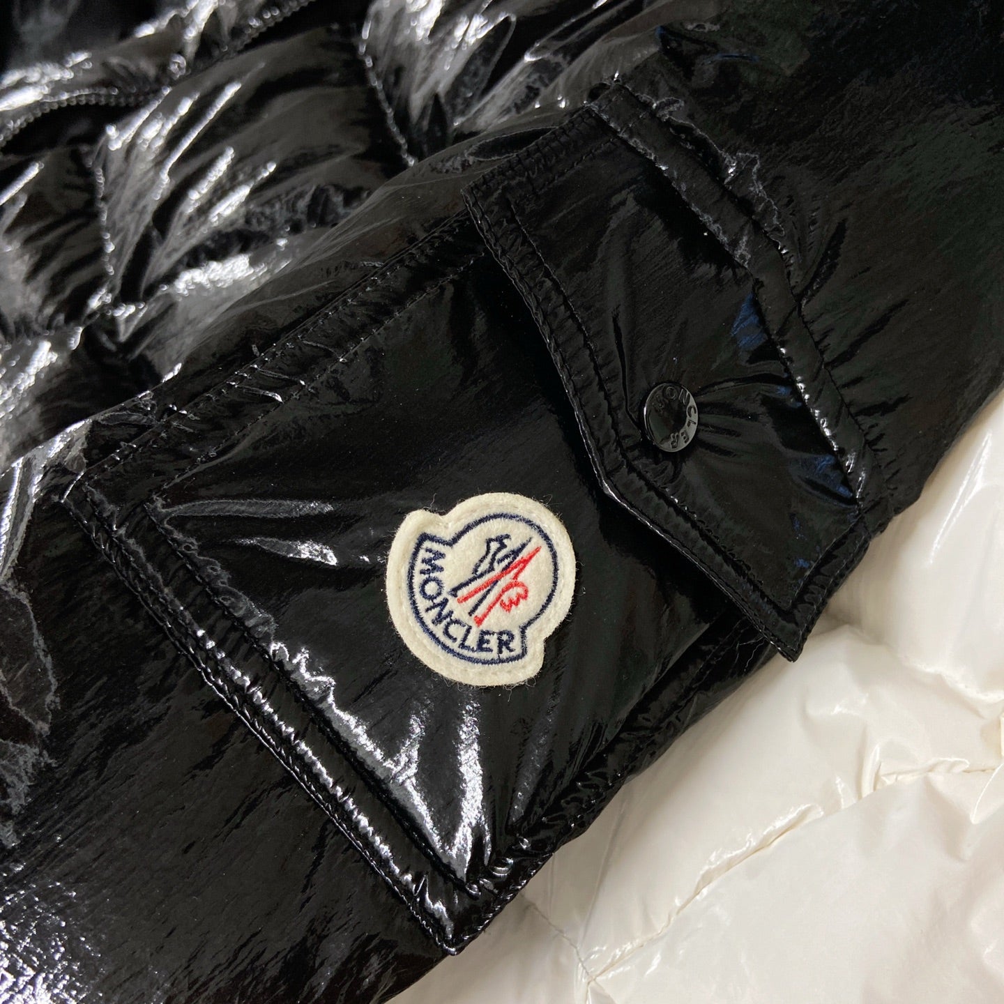 Moncler 2025 Barre Black Swan Goose Jacket Black Down Nylon