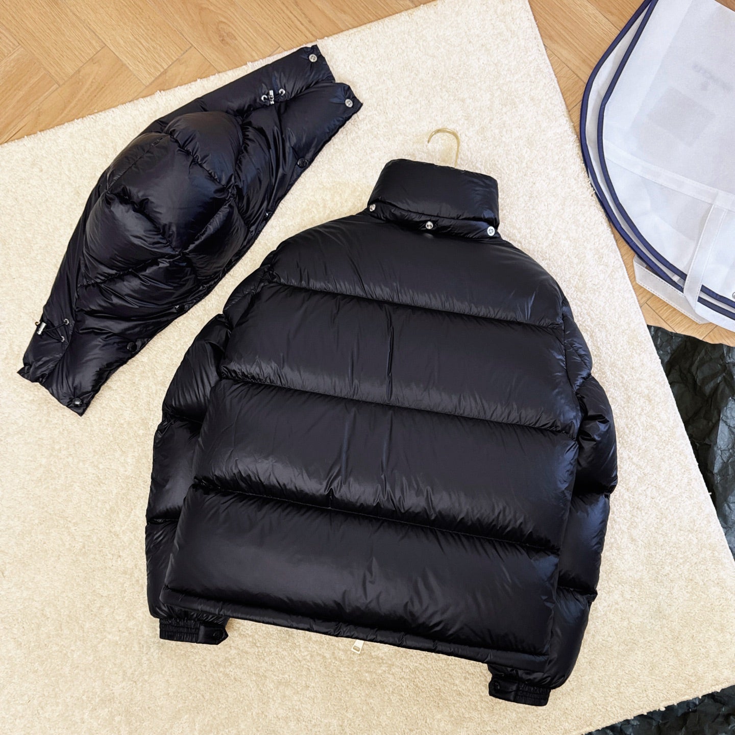 Moncler 2025 Montbeliard Jacket Black Nylon Down