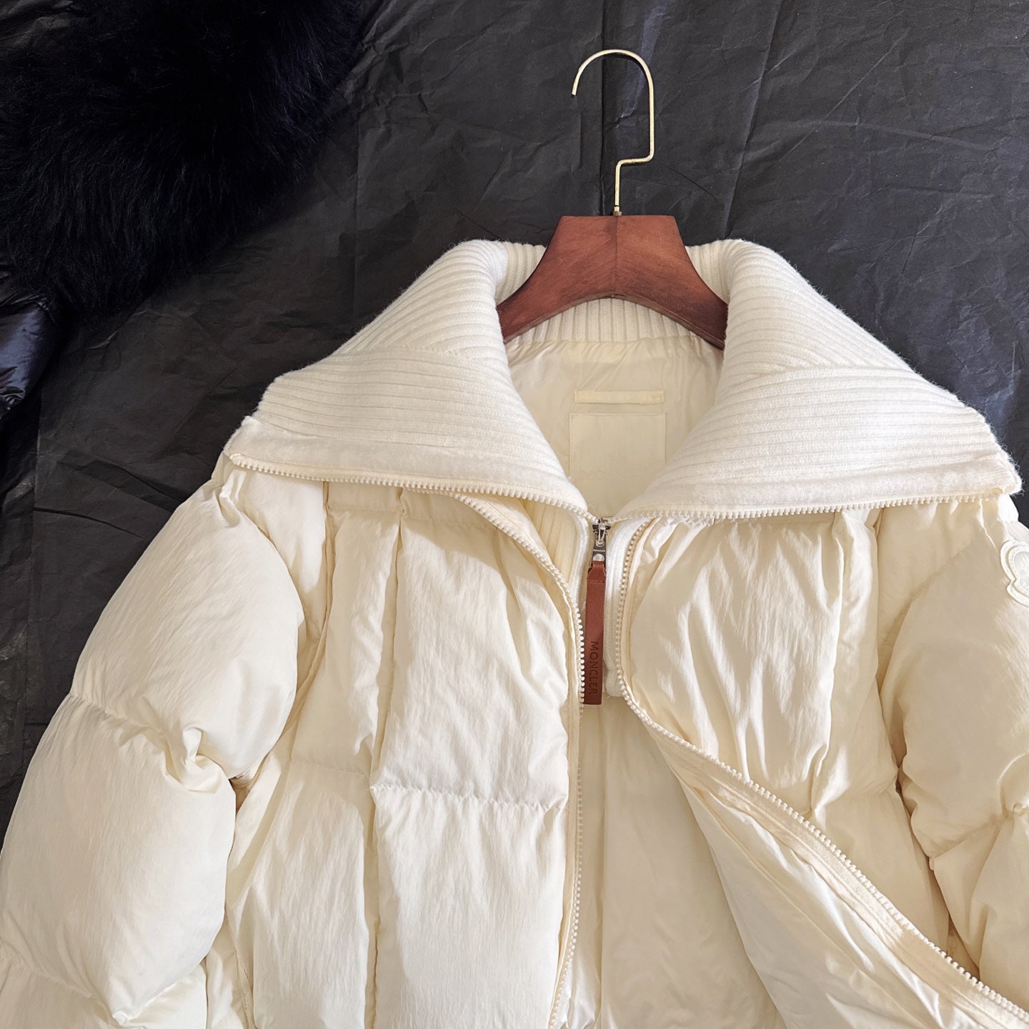 Moncler 2025 Jadeite jacket Off-white Down Wool