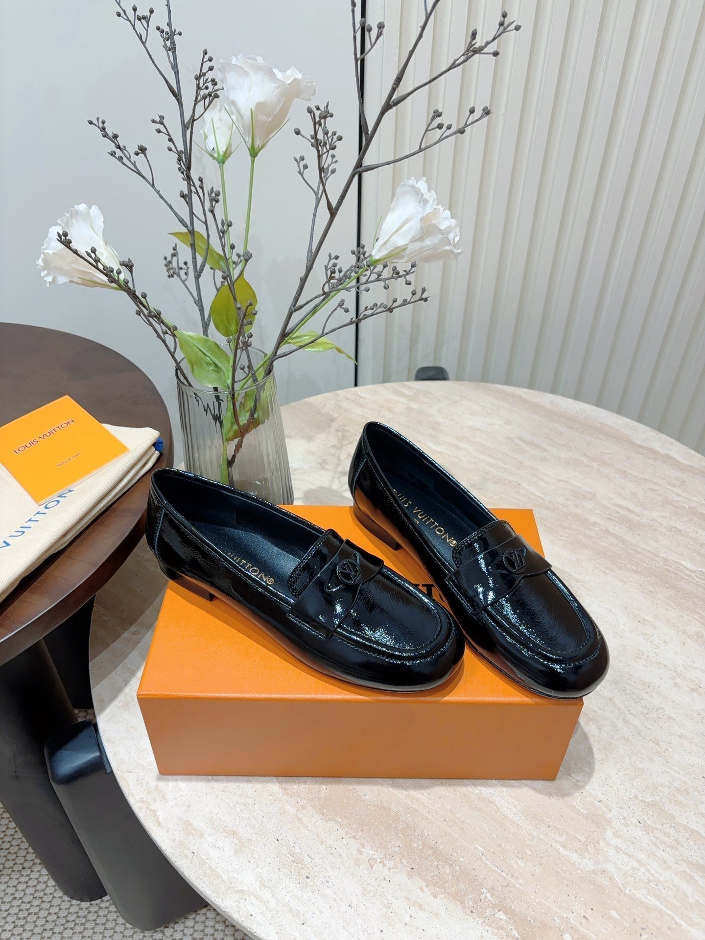 LV Soho Loafers Glossy Black Calfskin