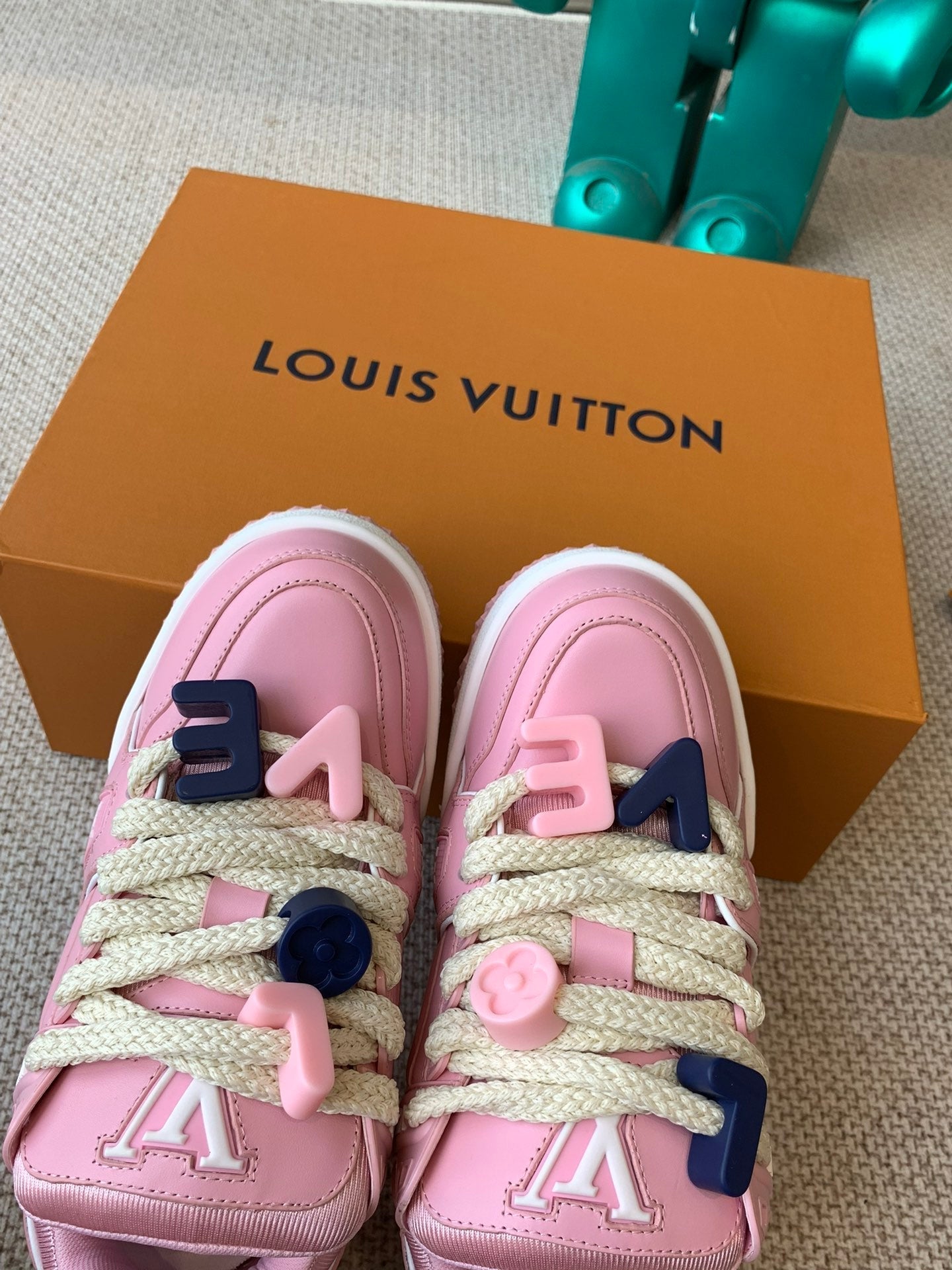 LV Trainer Maxi Sneaker Pink Calfskin